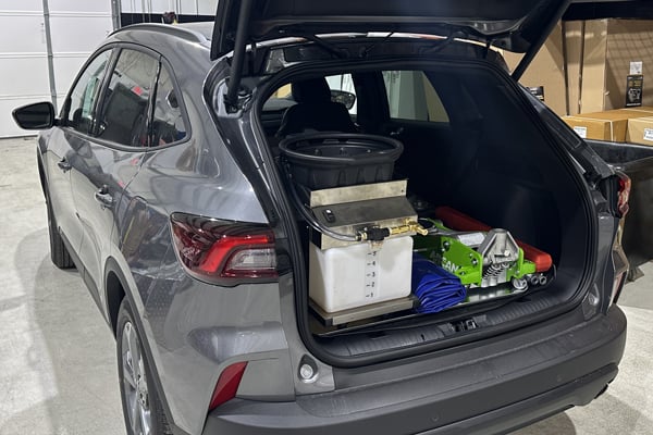 Spiffy's Essential Upfit Package inside of a Ford Escape