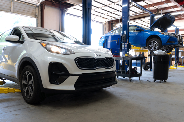 former rental cars during the reconditioning process before being sent to auction.