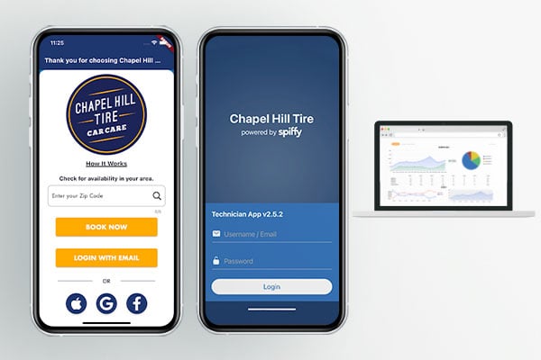 spiffy digital servicing, chapel hill tire