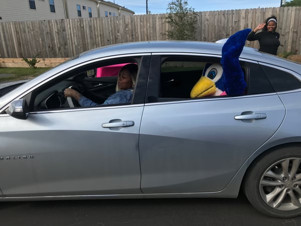 mascot gets a Lyft home