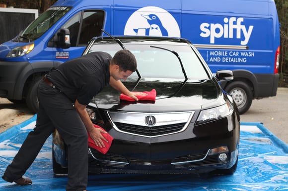 Acura being washed by spiffy