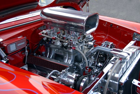 Clean car engine