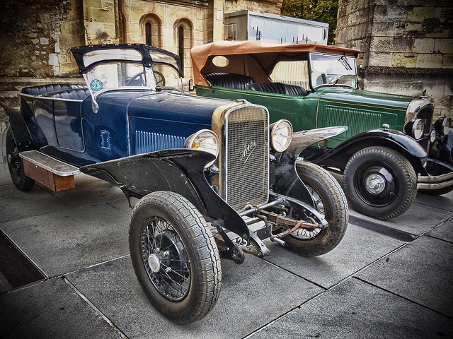Vintage cars side by side Vintage cars side by side