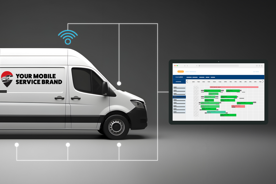 Spiffy’s Mobile360 service vans communicate effortlessly with your devices, providing real-time status updates.