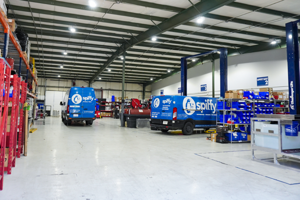 Inside of Spiffy’s 8,000-square-foot Van Factory.